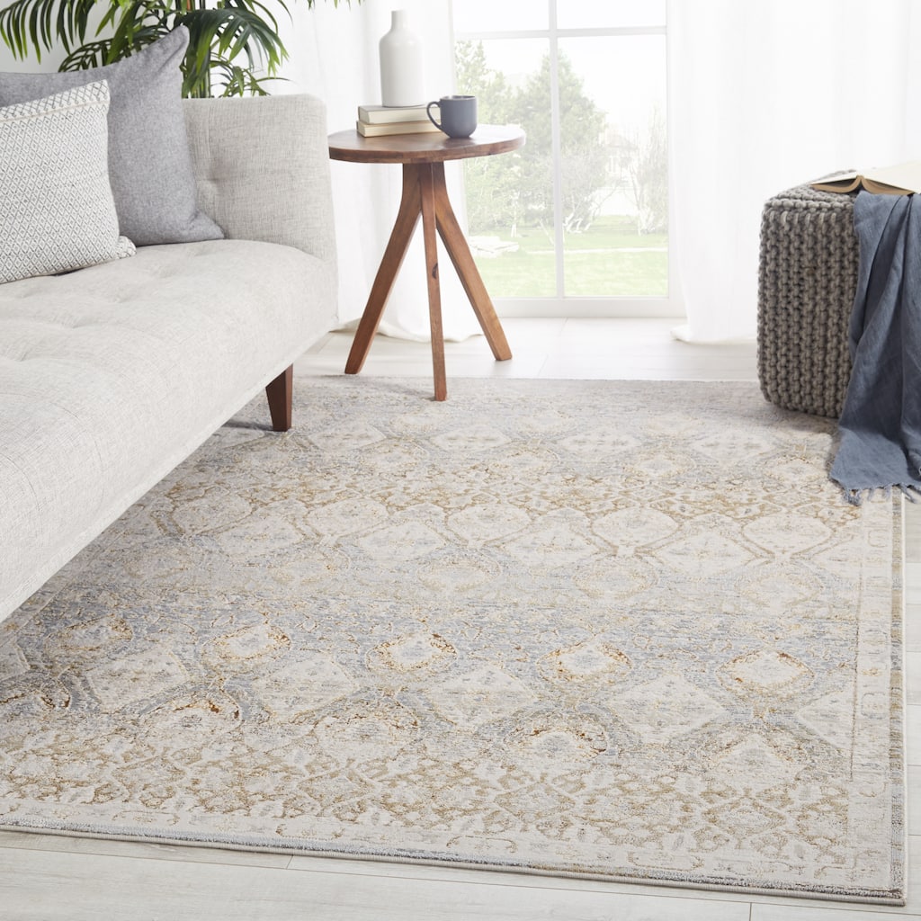 Hakeem Oriental Gray/ Gold Area Rug