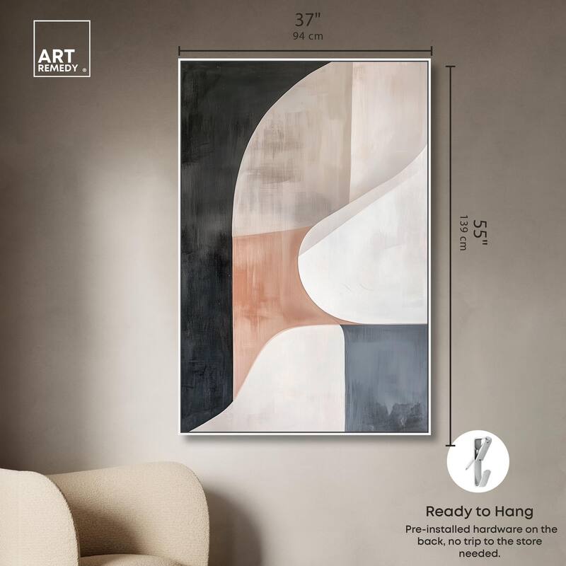 Curved Contour II Canvas by Art Remedy