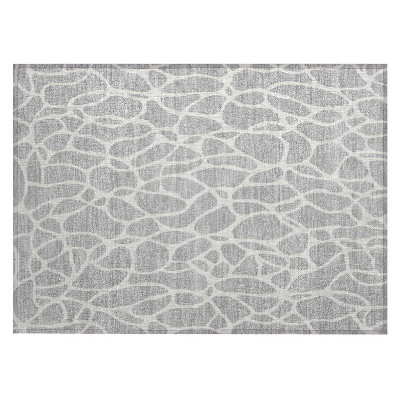 Machine Washable Indoor/ Outdoor Modern Chantille Rug