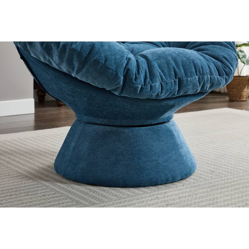 Chenille Swivel Barrel Chair for Living Room
