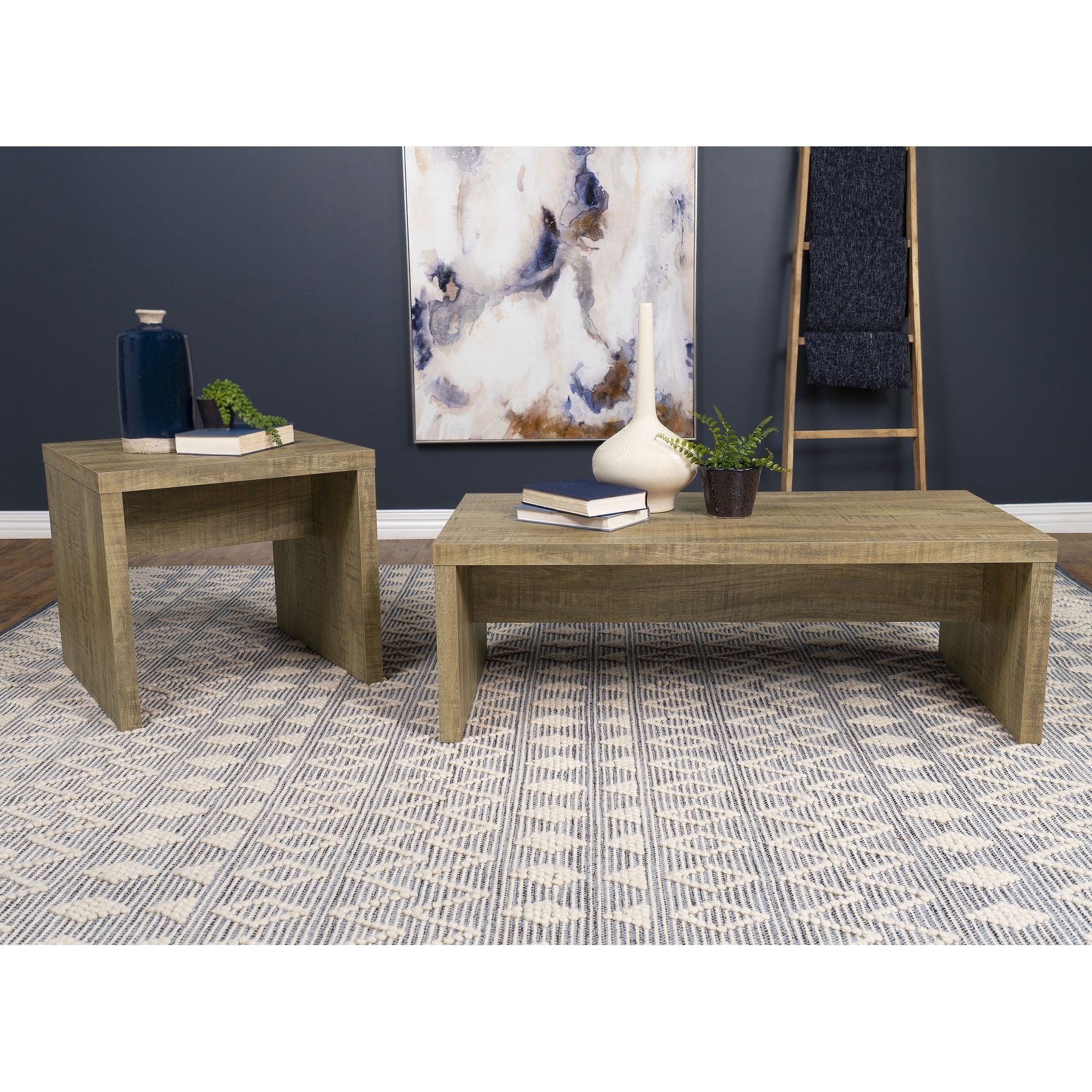 Brianna Mango 2-piece Rectangular Coffee and End Table Set