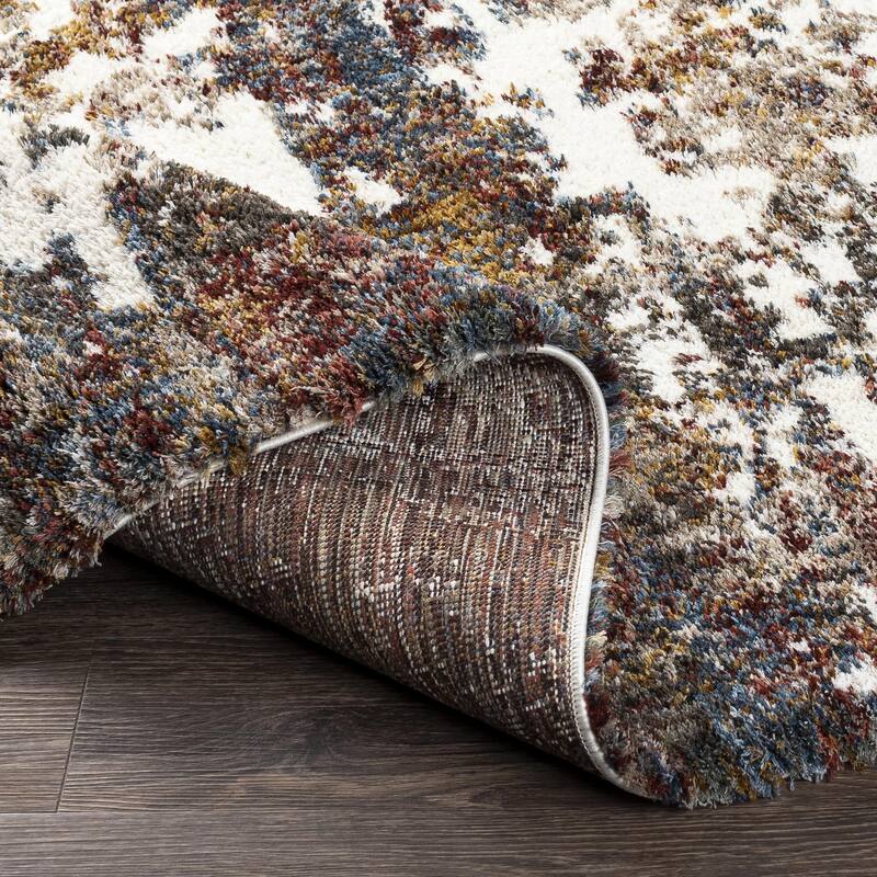 Livabliss Bohemian & Eclectic Celestial Shag Abstract Area Rug