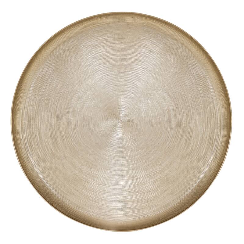 Kate and Laurel Stovring Round Metal Tray - 16" Diameter