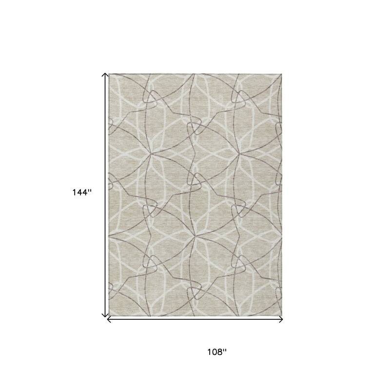 HomeRoots Geometric Modern Rectangle Outdoor Rug