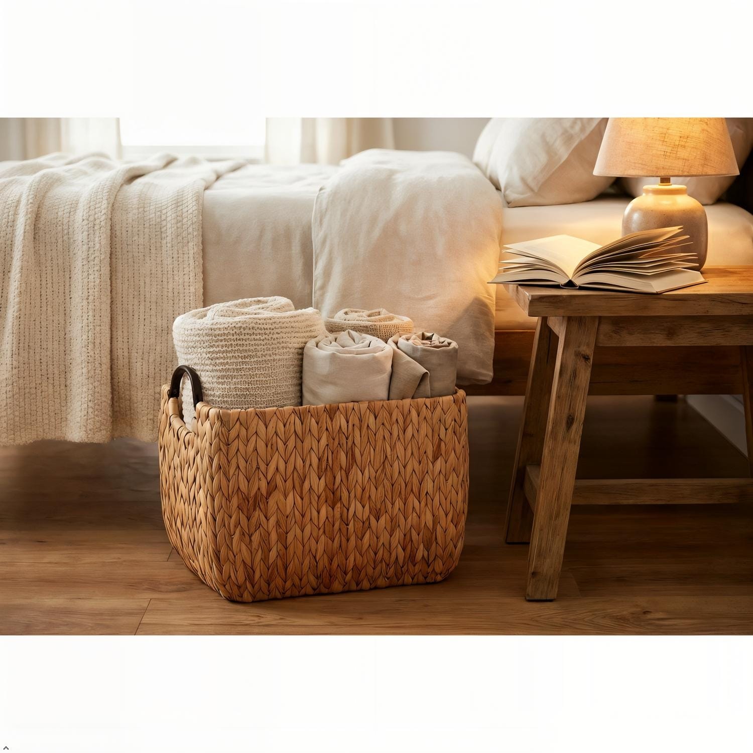 SOLHOME Ludmilla Rectangular Multi Purpose Wicker Baskets - 16