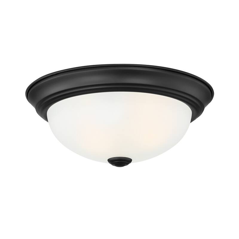 Designers Fountain Decorative Flushmount 2 Light 11" Wide Flush Mount - Matte Black