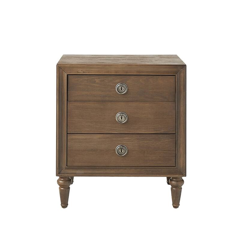 3 Drawers Wooden Nightstand