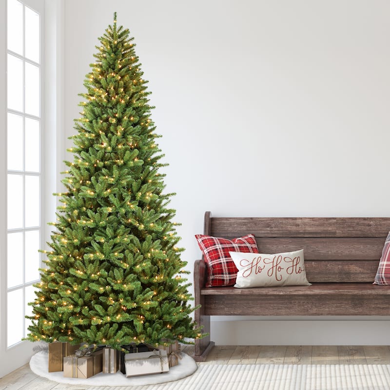 Puleo International Pre-Lit 12' Berkshire Fir Artificial Christmas Tree