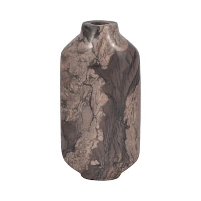 Sagebrook Home Levanto Multi Marbled Cylinder Contemporary Vase