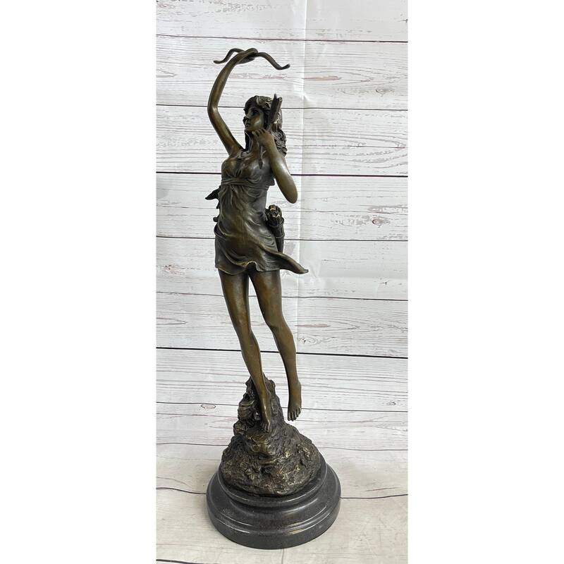 Artemis Diana The Hunter By C. Mirval Bronze Sculpture Sculpture Figurine