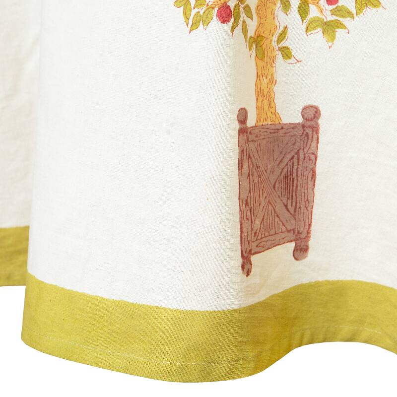 Couleur Nature Orange Tree Tablecloth - Red/Green