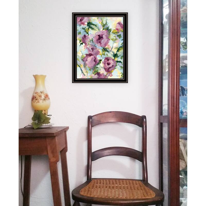TrendyDecor4U Contemporary "Abstract Floral" Framed Print Wall Art