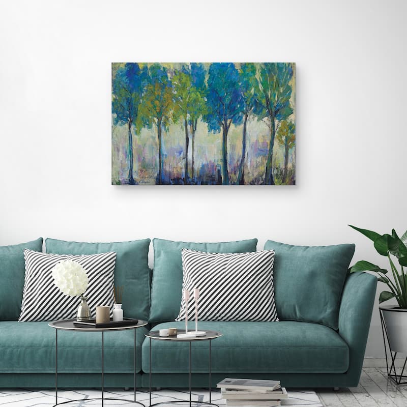 Teal Trees by Alexi Fine Canvas Art Print