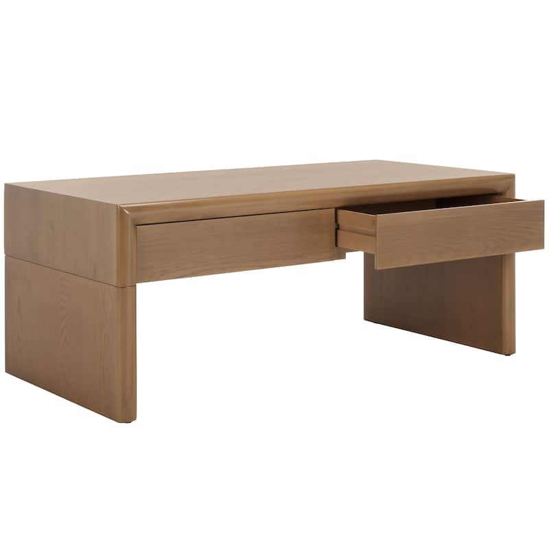SAFAVIEH Home Collection Rune Coffee Table W/ Drawers - 47" L x 24" D x 20" H
