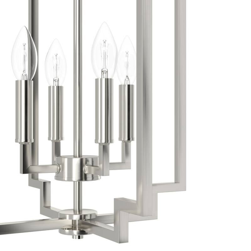 Hunter Zoanne 4-Light Modern Pendant Hanging Light - Island, Entry, Dining - Geometric, Contemporary, Candle, Transitional