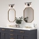 preview thumbnail 24 of 28, Modern Black Gold 2/3/4-Light Linear Bathroom Vanity Lights with Seeded Glass