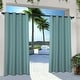preview thumbnail 29 of 42, ATI Home Indoor/Outdoor Solid Cabana Grommet Top Curtain Panel Pair 54X120 - Teal