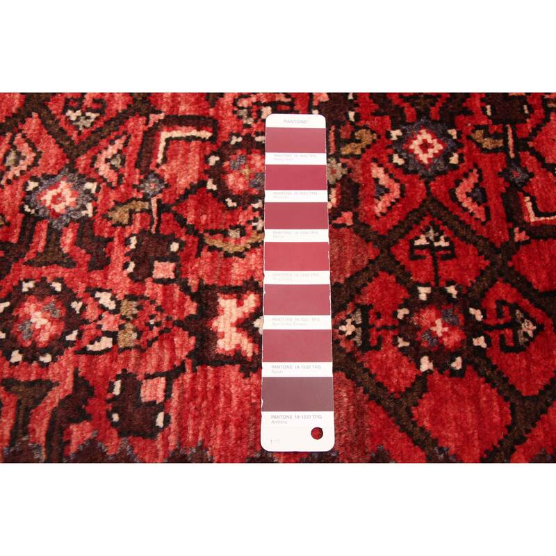 ECARPETGALLERY Hand-knotted Andelz Red Wool Rug - 3'7 x 9'8