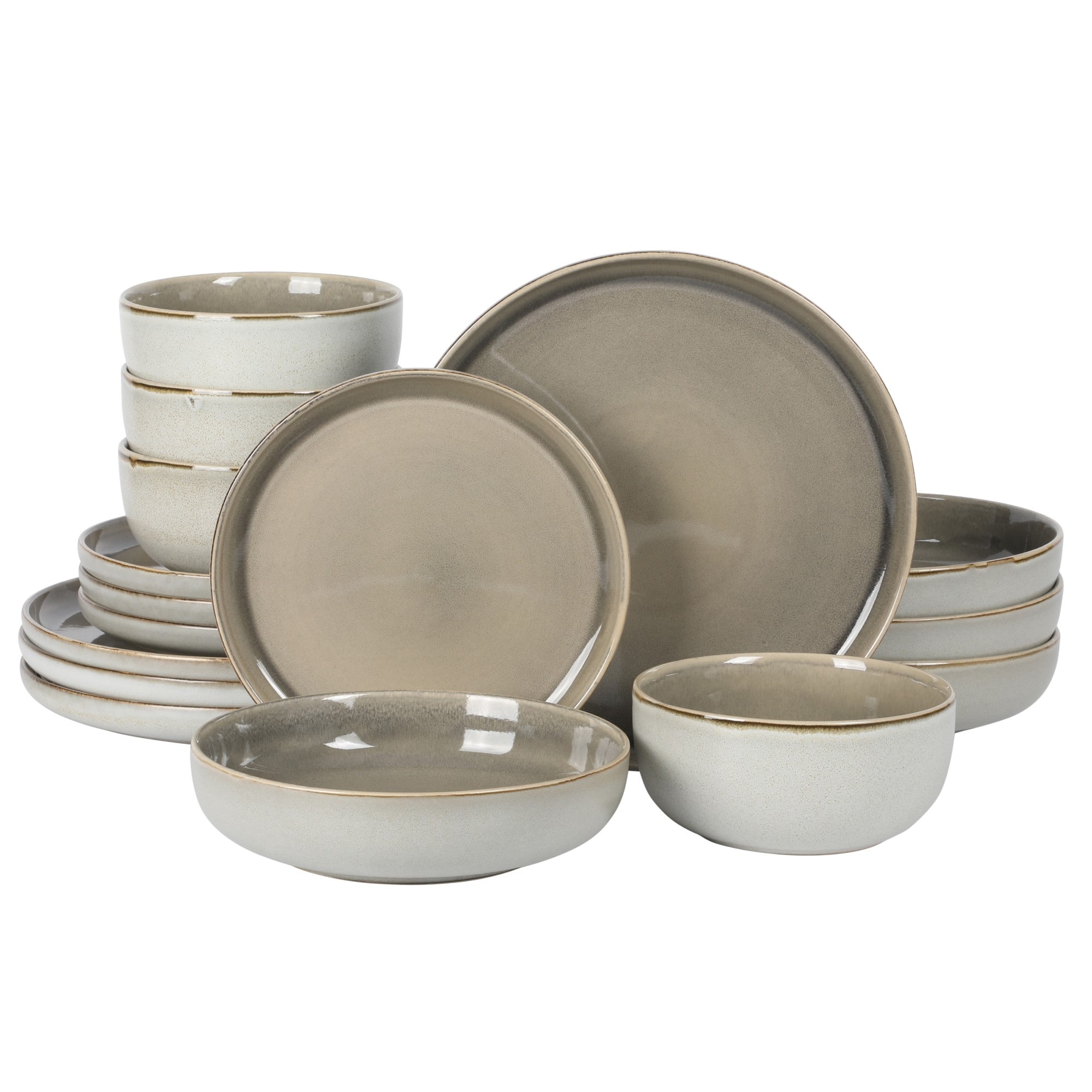 Gibson Elite Sunveil 16 Piece (Service for 4) Reactive Glaze Round
