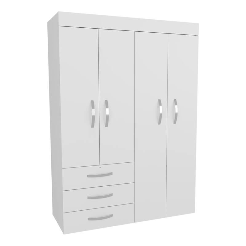 Denver Mobile Armoire, White - N/A