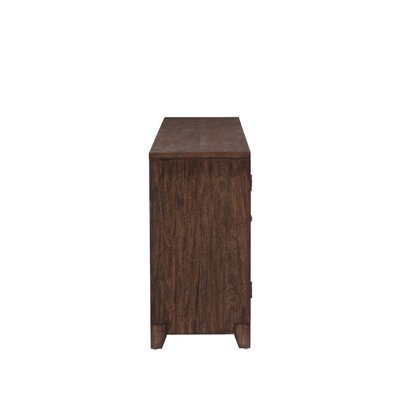 Gemma Brown Mandala Cabinet with Electric Fireplace