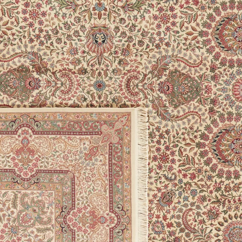 SAFAVIEH Asian Hand-knotted Felicidad Royal Kerman Ivory Wool Rug