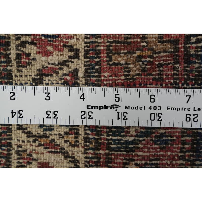 Hand Knotted Oriental 100% Wool Carpet Traditional Geometric Navy Blue & Blues Mahal Area Rug - 6' 5'' X 3' 6''