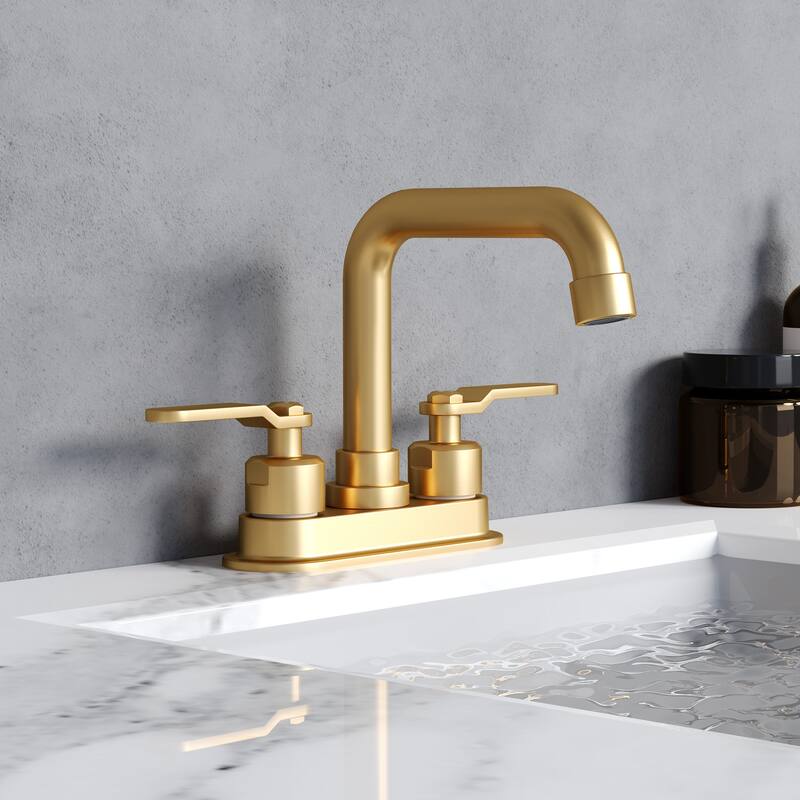 4 in. Centerset 2-Handle High-Arc Bathroom Faucet