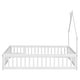 preview thumbnail 12 of 109, Twin/Full Montessori Toddler Floor Bed Frame, Modern House-Shaped Bed Frame with Fence and Full-Length Guardrails for Girls Boys