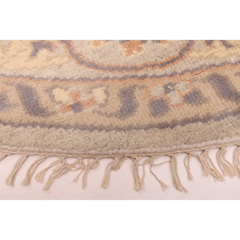 ECARPETGALLERY Hand-knotted Royal Oushak Light Grey Wool Rug - 9'1 x 8'10