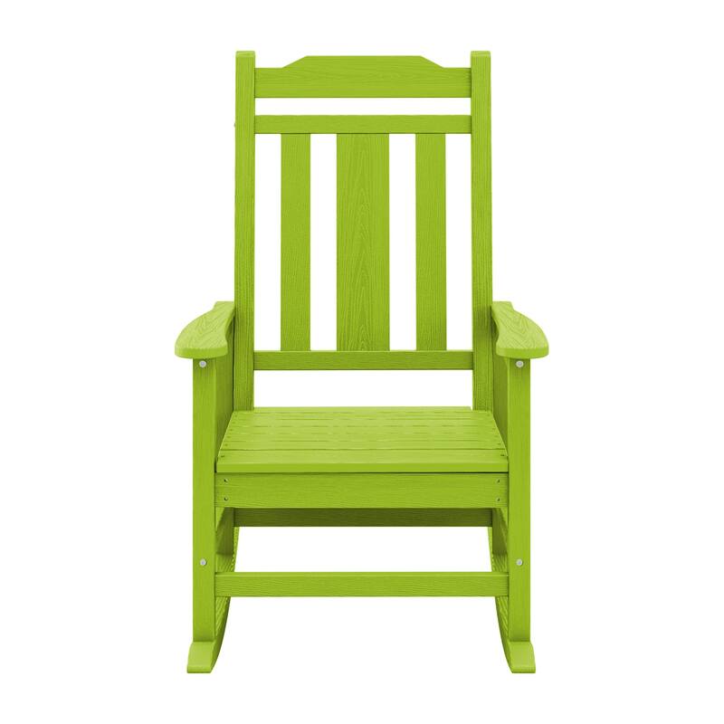 Outdoor Patio HDPE Rocking Chiar, Extra Wide Seat & Backrest