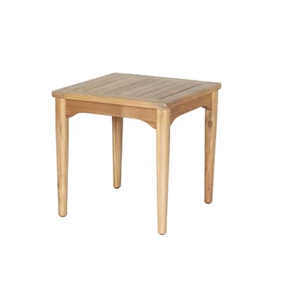 Gus Outdoor Acacia Wood Side Table