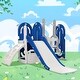 preview thumbnail 1 of 25, Toddler Slide and Swing Set 5 in 1, Kids Playground Climber Slide Playset with Basketball Hoop Freestanding Combination Blue