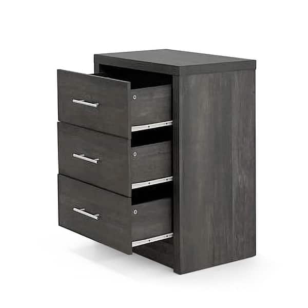 grey three drawer dresser Evelyn Distressed 3-Drawer Dresser
