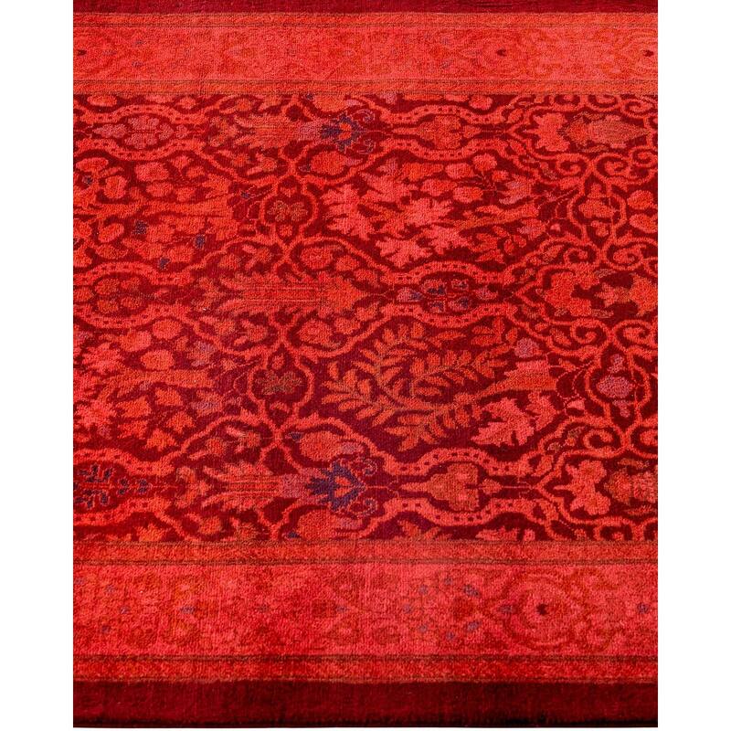 Contemporary Overdyed Wool Hand Knotted Runner - 2' 7" x 12' 5"