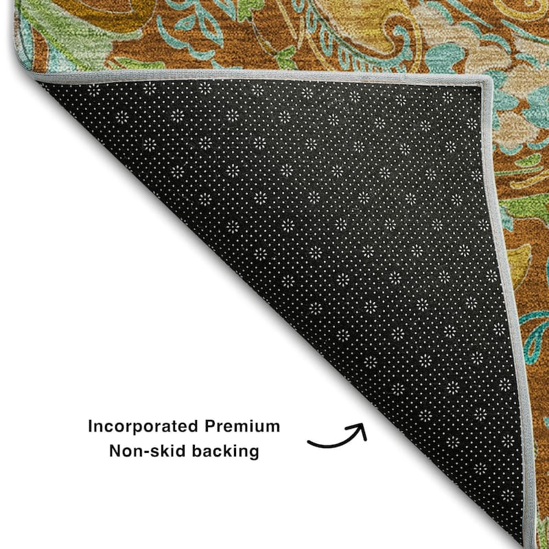 Premium Washable Super Soft Traditional Paisley Mayfield Rug