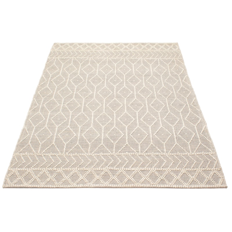 ECARPETGALLERY Braid weave Sienna Grey Wool Rug - 6'0 x 8'5