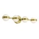 preview thumbnail 12 of 16, AFX Verona LED Vanity Light - White Acrylic Shade 30" - Satin Brass