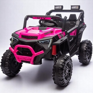 24V Kids Ride-On Car with Electric UTV Remote Control, 400W Motor, 4WD, Music, USB, lights & Shock Absorbers - Electric Vehicle