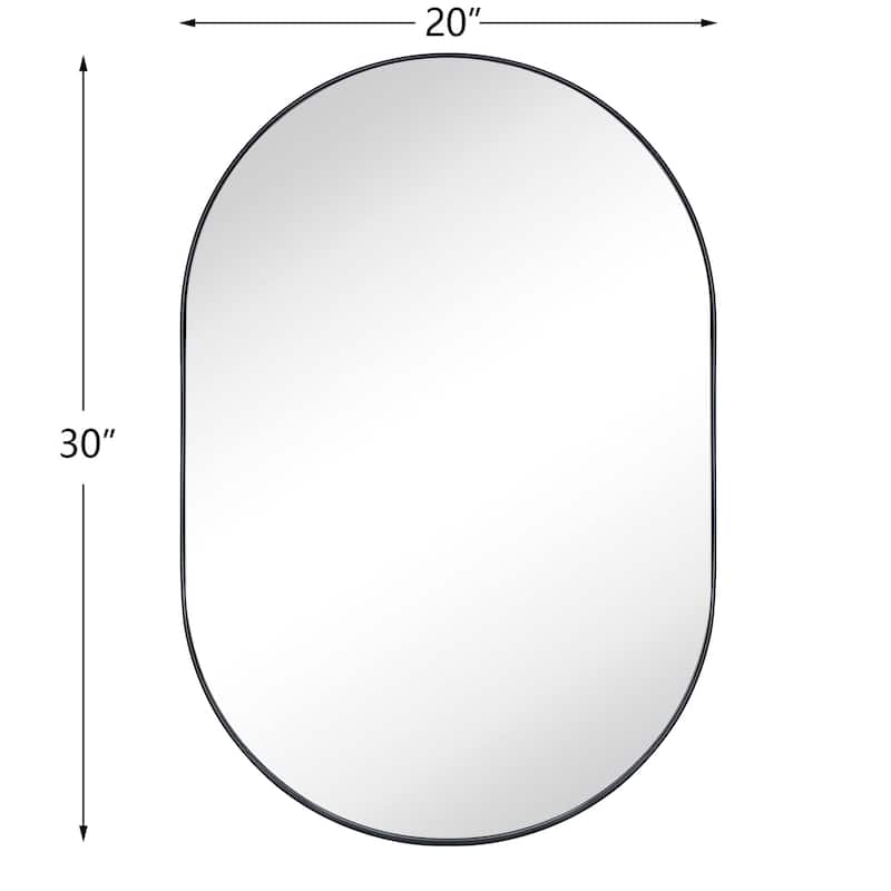 TEHOME Oba Oval Metal Wall Mirror