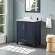 preview thumbnail 52 of 109, OVE Kansas Single Sink Bathroom Vanity, Dove White Engineered Stone Top