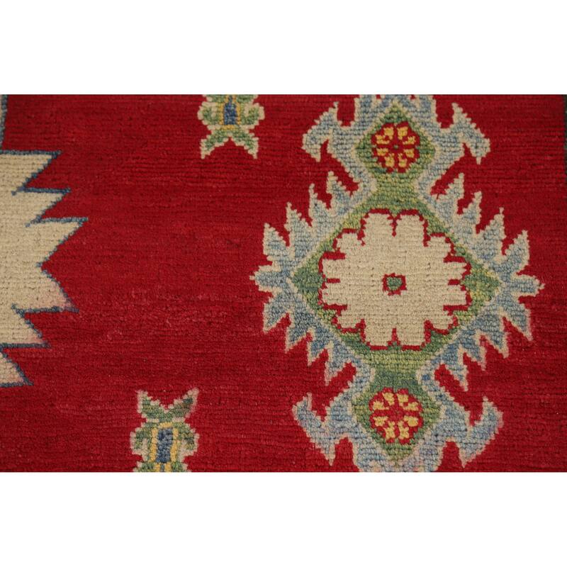 Red Kazak Oriental Area Rug Hand-Knotted Traditional Wool Carpet - 8'3" x 11'6"