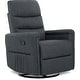 preview thumbnail 7 of 10, Evolur Peyton Manual Recline Glider with Full 360-Degree Swivel Graphite