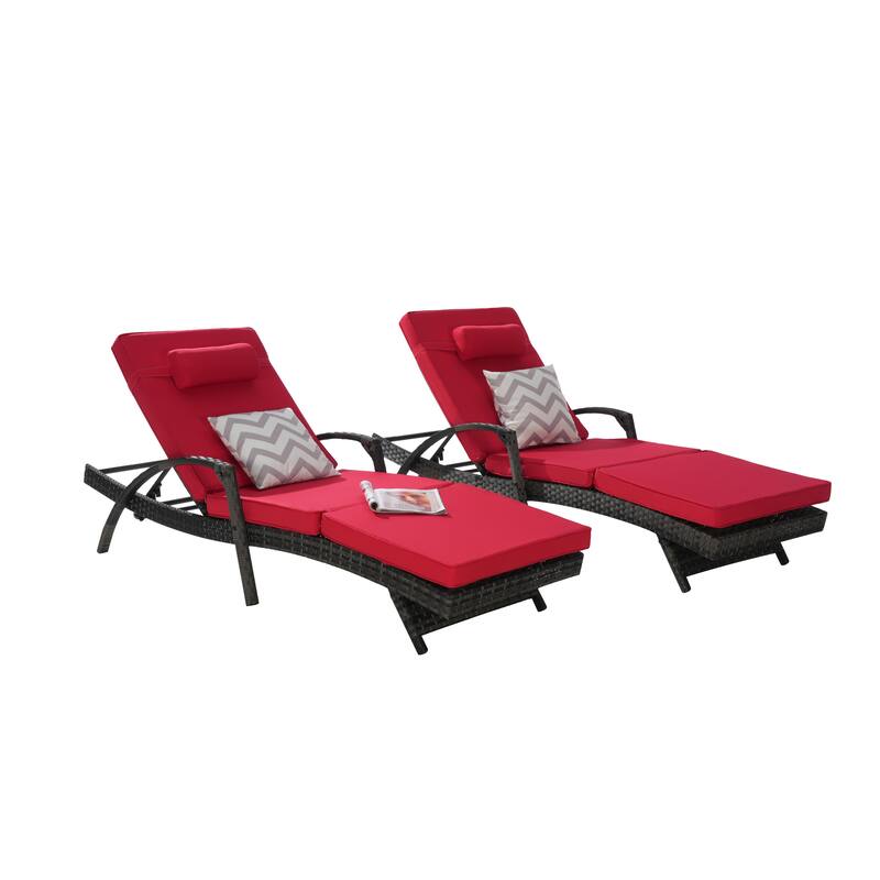 GDFStudio - Eliana Outdoor Recliner Set for Lounging, Sunbathing & Garden Relaxation