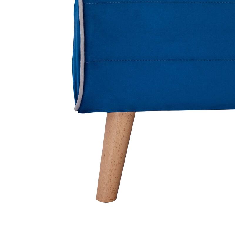 Velvet Foldable Sleeper Sofa Chair, Sofa Bed with 3-Position Adjustable Backrest, Quick 10-Second Conversion