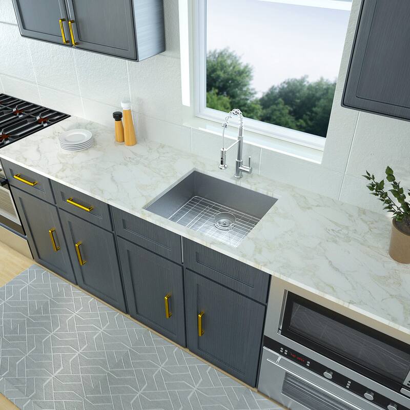 Undermount 16 Gauge Single Bowl Stainless Steel Kitchen Sink in Brushed Nickel