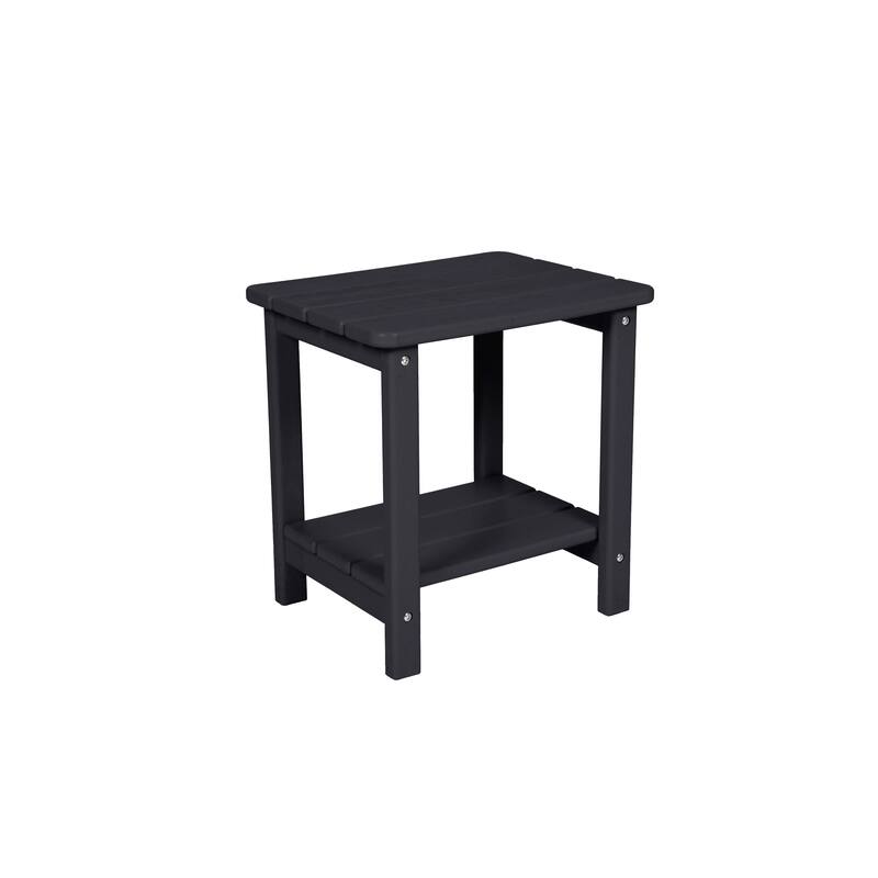 Adirondack Chair Set with Side Table, Folding Adirondack Chairs with Cup Holder, Outdoor Lounge Chairs, 3-Piece