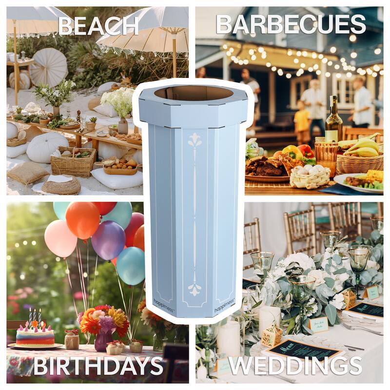 25-Gallon Disposable Cardboard Event Trash Can and Recycling Bin (Set of 2)