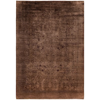 Overdyed One-of-a-Kind Hand-Knotted Area Rug - Brown - 6' 1" x 8' 9"