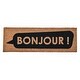 preview thumbnail 2 of 4, Long Front Door Mat Bonjour Rug 30x10 Black - 30 L x 10 W x 5/8 H